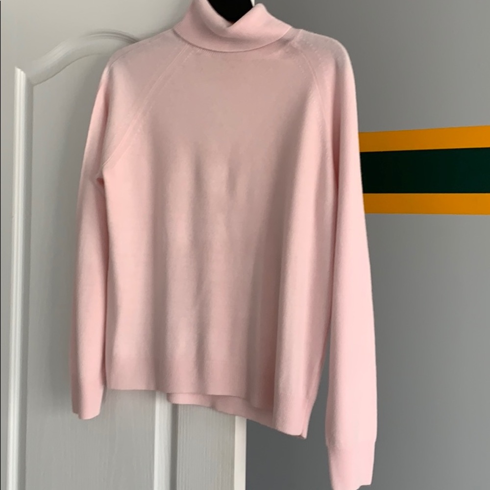 Baby Pink Turtleneck Sweater